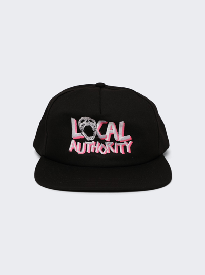 Local Authority Skull Tour Logo-embroidered Cotton-blend Twill Baseball Cap In Black