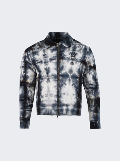 Nahmias Padded Zip Jacket Blue Tie Dye In Multi