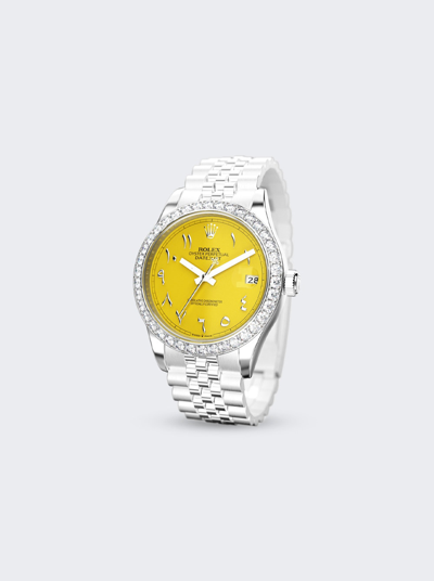 Private Label London Rolex Datejust 41mm In Yellow Dial