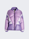 Khrisjoy Puff Khris Heart Down Jacket In Purple Pansy