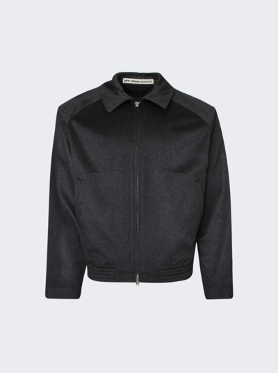 Meta Campania Collective Alain Cashmere Blouson In Dark Charcoal Melange