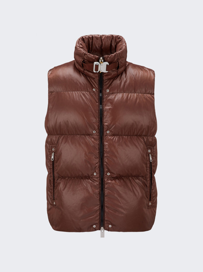 Moncler Genius Islote Down Waistcoat In Brown