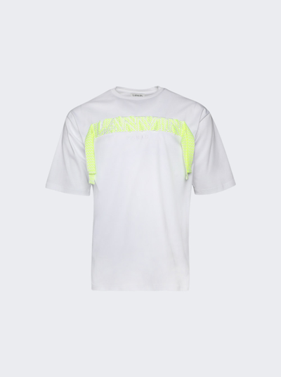 Lanvin Curb Embroidered T-shirt In Optic White