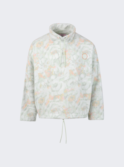 Martine Rose Batwing Fleece In Green Floral