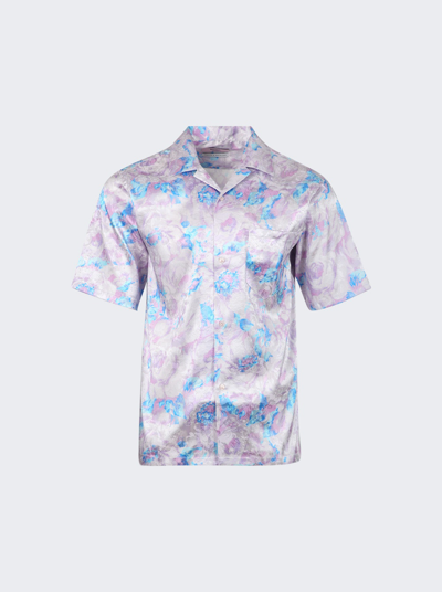Martine Rose Floral-print Short-sleeve Shirt In Lilac Purple Floral