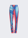 Y/PROJECT X JEAN PAUL GAULTIER BODY MORPH SWEATPANTS PINK AND BLUE