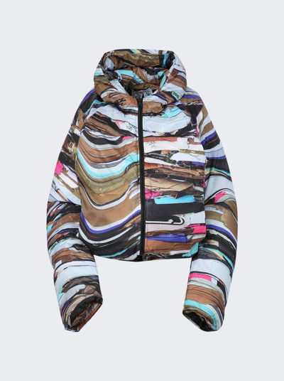 Natasha Zinko Puffer Box Jacket In Multicolor