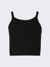 Wardrobe.nyc X Hailey Bieber Hb Ribbed-knit Jersey Crop Top In Black