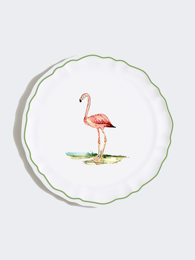 Zdg Animaux De La Savane Dessert Side Plates, Flamingo, Set Of Two