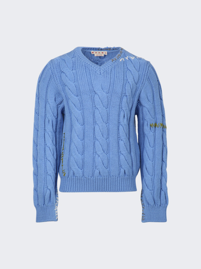 MARNI LONG-SLEEVE V-NECK SWEATER