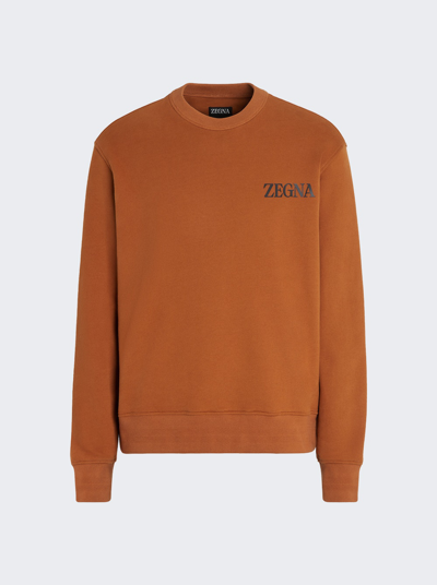 Zegna #usetheexisting™ Crewneck Sweatshirt In Brown