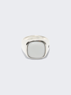 HATTON LABS WHITE AGATE SIGNET RING