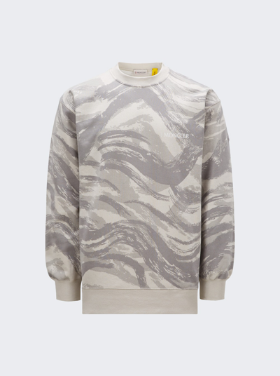 Moncler Genius Brushtroke-print Cotton-jersey Sweatshirt In Multicolor