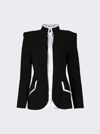 CASABLANCA CURVED TAILORED JACKET BLACK