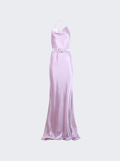 Sergio Hudson Cowl Neck Gown In Lilac