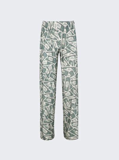 Vetements Million Dollar Fluid Jersey Pants In Million Dollar Green