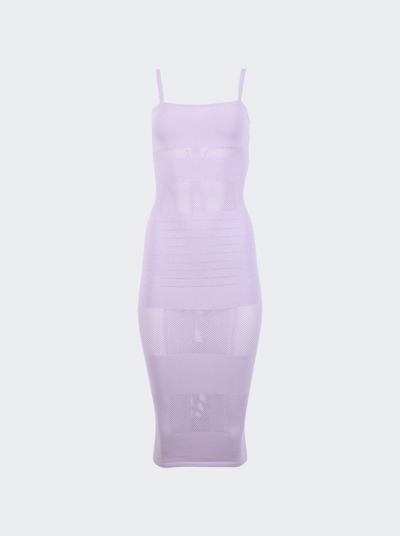 Sergio Hudson Spaghetti Strap Midi Dress In Lilac
