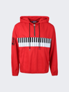 JUST DON HALF-ZIP PULLOVER HOODIE RED