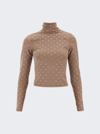 ALEXANDER WANG CRYSTAL LOGO TURTLENECK