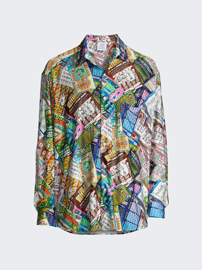 Vetements Lottery Fluid Jersey Shirt In Multicolor