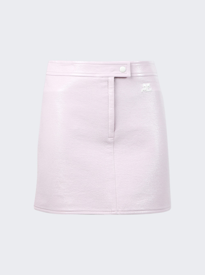 Courrã¨ges Vinyl Mini Skirt In Light Pink