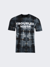 NAHMIAS TROUBLED YOUTH T-SHIRT BLACK TIE-DYE