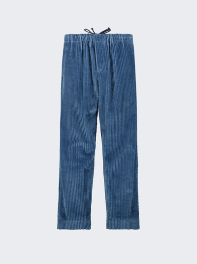 Meta Campania Collective Exaggerated Corduroy Drawstring Trousers In Airforce Blue