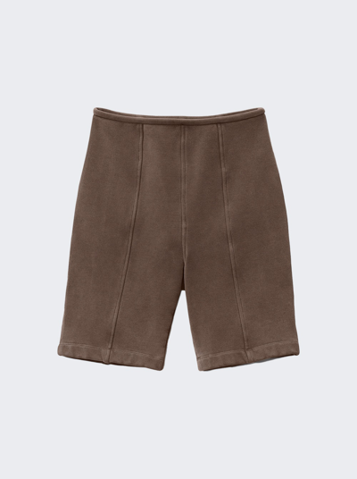 Alexander Wang Fitted Bike Short In Washed Cola