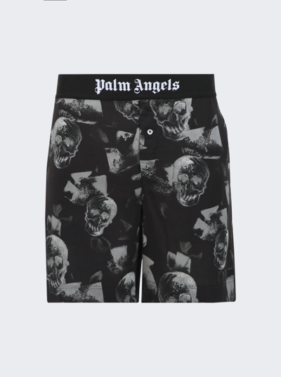 Palm Angels Skulls Print Easy Shorts