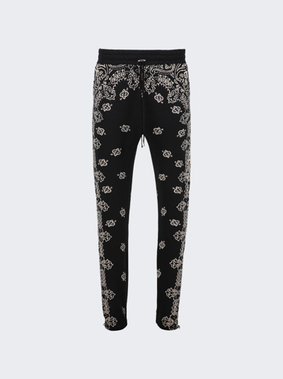 Amiri Bandana Bleach Sweatpants Black ModeSens