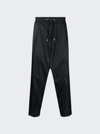 Balmain Low Crotch Monogram Nylon Pants In Noir Black