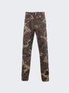 Givenchy Distressed Camouflage-pattern Slim-fit Straight-leg Jeans In Brown Beige