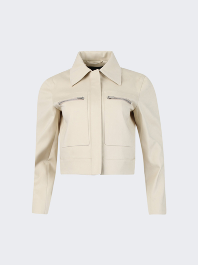 Proenza Schouler Gabardine Cropped Jacket In Beige