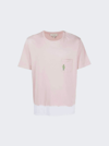 NICK FOUQUET VICTOR EMBROIDERED CREWNECK T-SHIRT PINK