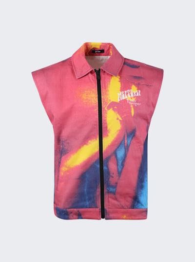Msftsrep Trippy Summer Workwear Vest In Multicolor