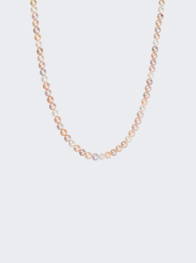 Hatton Labs Mixed Pearl Chain Necklace In Gold