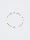 Anita Ko 18kt Rose Gold Palm Leaf Baguette Diamond Bracelet