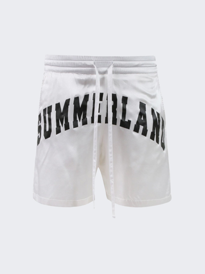 Nahmias Summerland Silk Shorts In Ivory