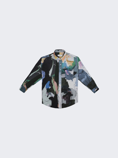 Saintwoods Graphic Dress Shirt In Multicolor