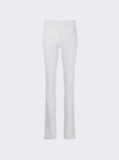 Dion Lee Light Reflective Rib Pant In Silver