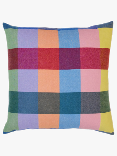 The Elder Statesman Rainbow Woven Pillow