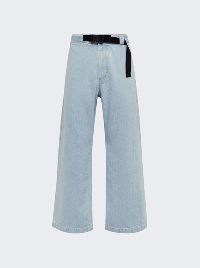 Moncler Genius Jwa Wide-leg Belted Denim Jeans