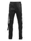 BALMAIN STRAPPED LEATHER CARGO PANTS