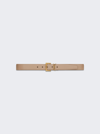 Saint Laurent 3cm Cassandre Leather Belt In Green