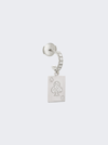 MYSTERYJOY CLUB CARD CHARM EARRING WHITE GOLD