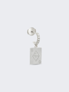 MYSTERYJOY DIAMOND CARD CHARM EARRING WHITE GOLD