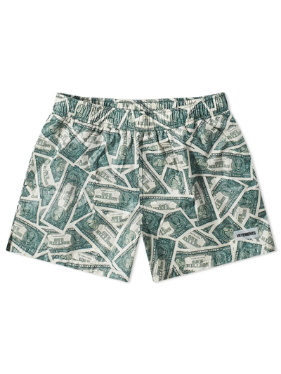 Vetements Million Dollar Swim Shorts In Green