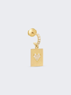 MYSTERYJOY HEART CARD CHARM EARRING YELLOW GOLD