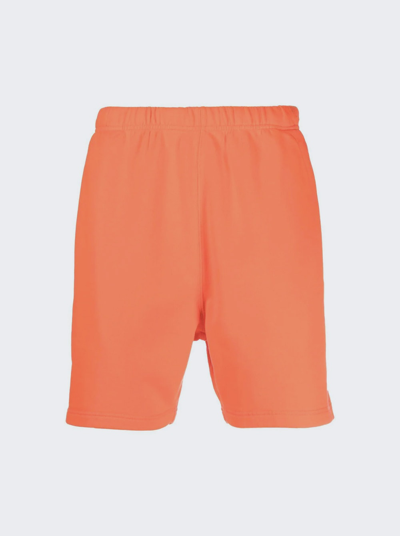 Heron Preston Logo-patch Shorts In Orange