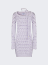 Attico Openwork Minidress In Lilac